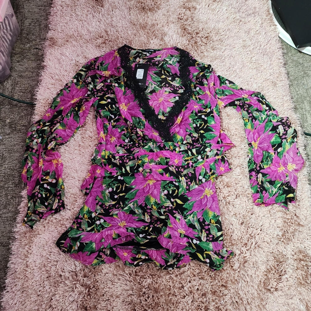 Fashion Nova Purple and Black Jumpsuit